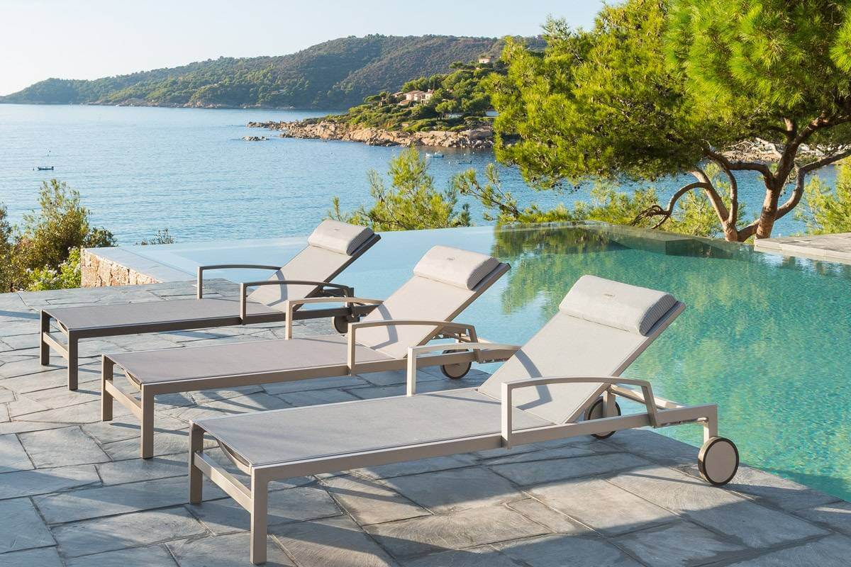 מיטת שיזוף Ocala מאלומיניום ובד טקסליין